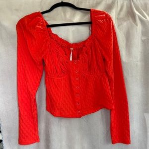 Free people orange shirt, never been worn.